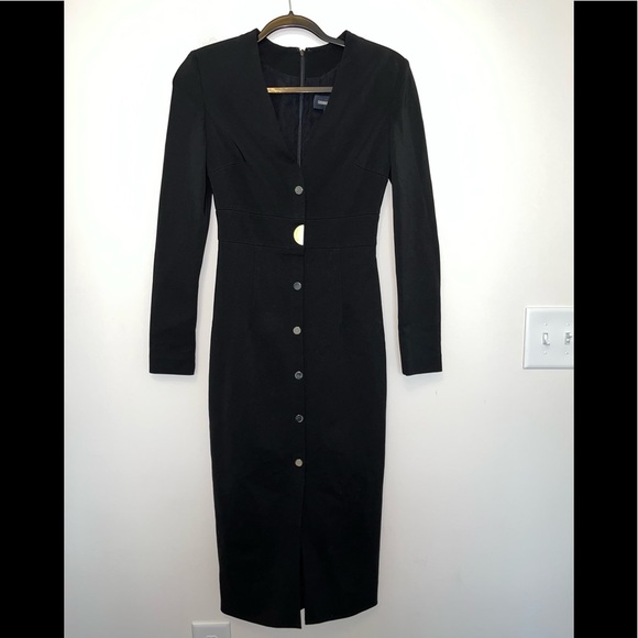 CUSHNIE et Ochs V-Neck Midi Length Dress - Picture 4 of 8